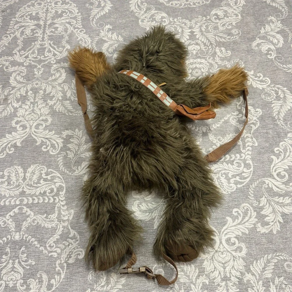 Disney Chewbacca Plush Backpack Full Body Furry Bag Bandolier Strap