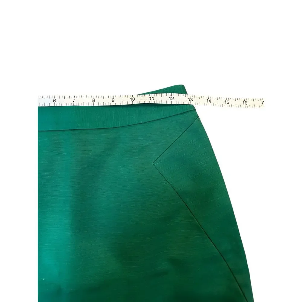 KATE SPADE Womens's Mini Skirt Size 2 Green Bossgirl Corpcore Career Office