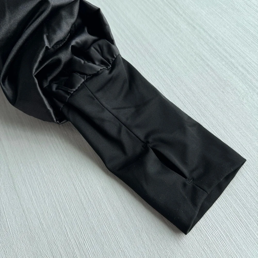 OROLAY‎ Thickened Down Coat XS Black Puffer Hooded Utility Jacket Outdoor Casual