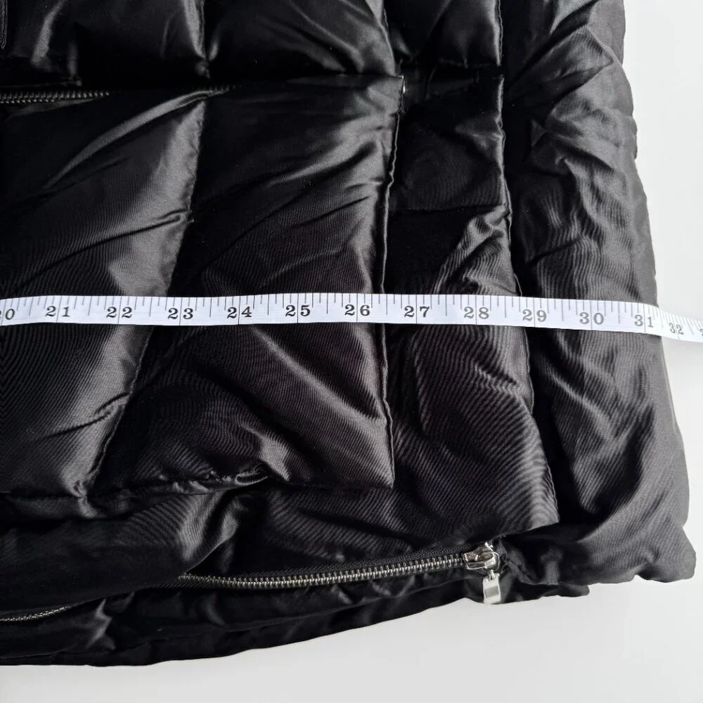 OROLAY‎ Thickened Down Coat XS Black Puffer Hooded Utility Jacket Outdoor Casual