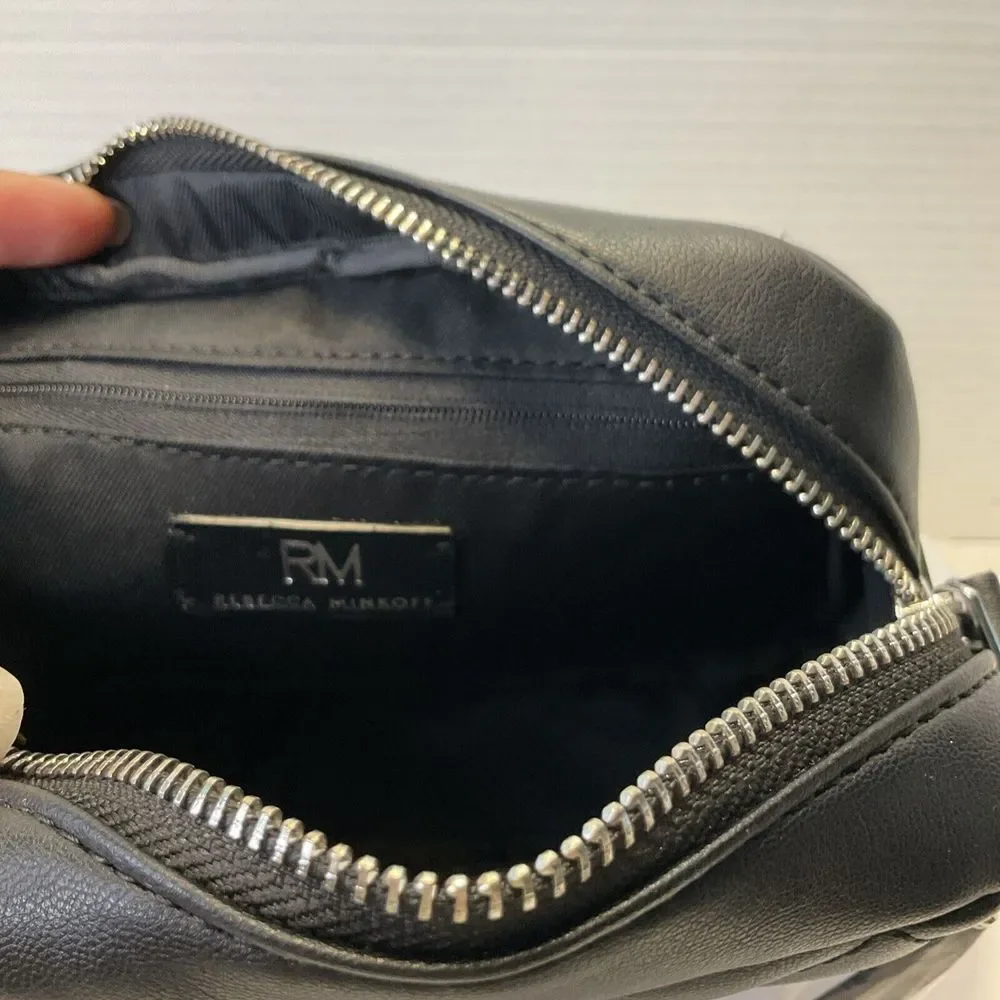 ⚡️ Rebecca Minkoff Top Zip Quilted Studded Crossbody‎ Bag Black 7.5