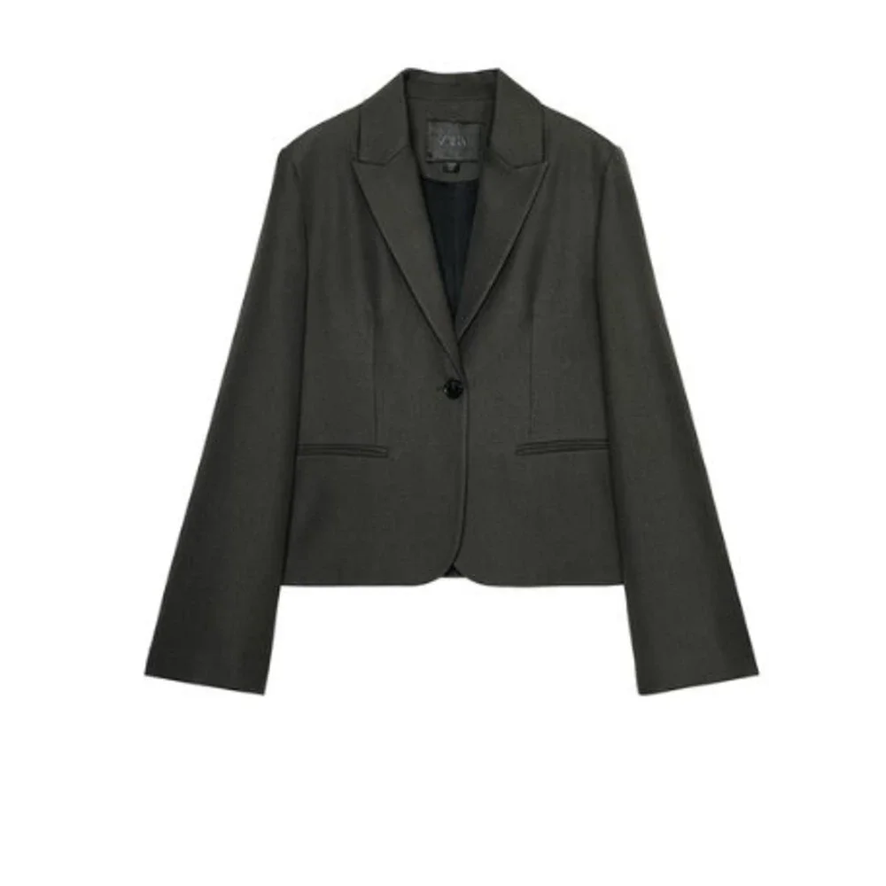 ZW STRAIGHT CUT BLAZER COLLECTION Dark Gray Blazer Jacket Size Large