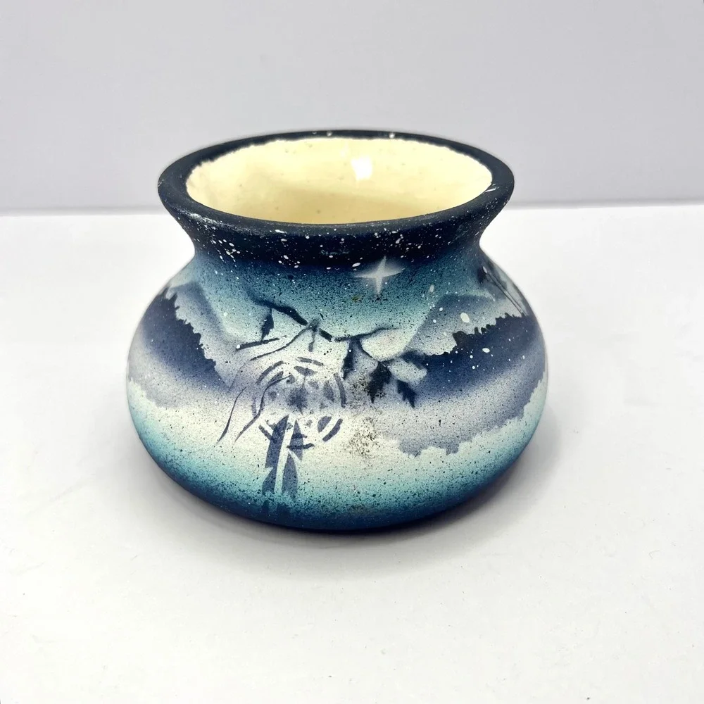 Cedar Mesa Blue Pottery‎ Small Vase 3