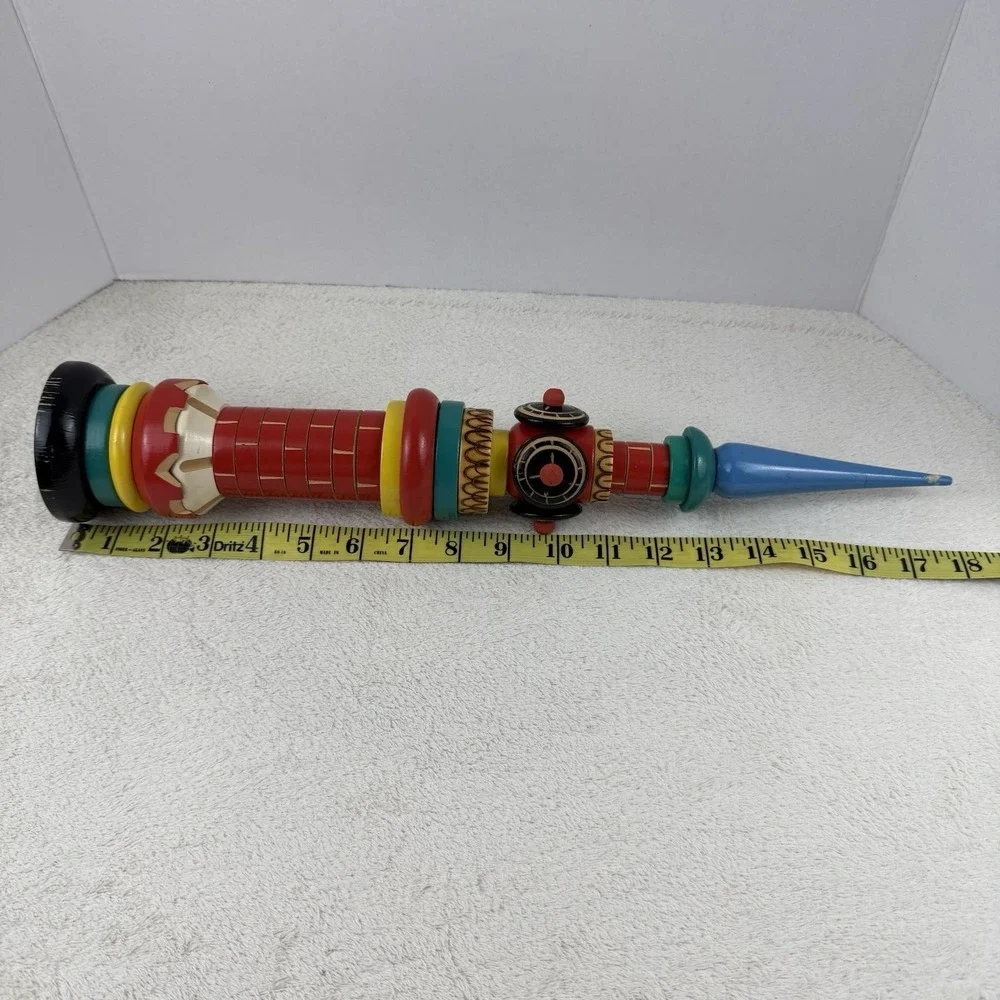 Vintage Russian Tall Wooden‎ Stacking Kremlin Clock Tower Toy Puzzle 18