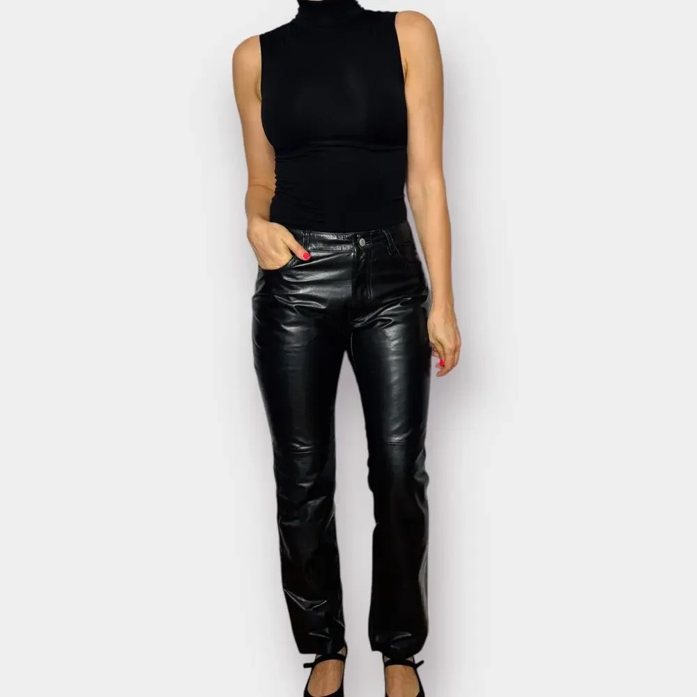 GAP black leather