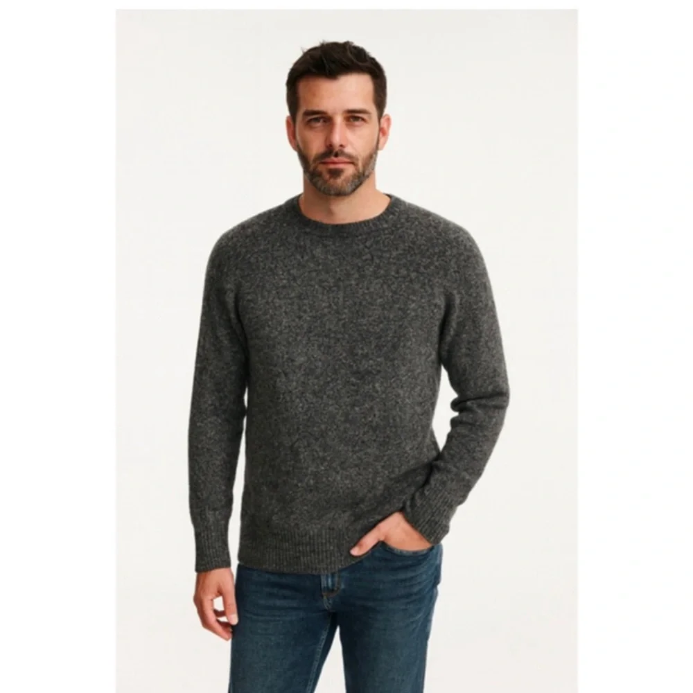 J. Crew Men's Dark Gray Crewneck Sweater