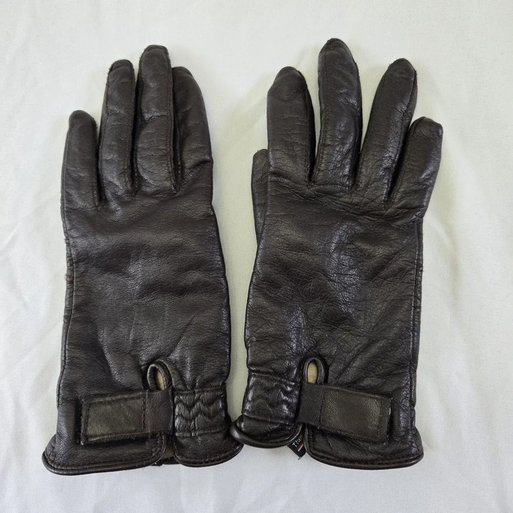 Vintage Wilsons Leather‎ Women's Brown Soft Leather Driving Gloves Small Classic