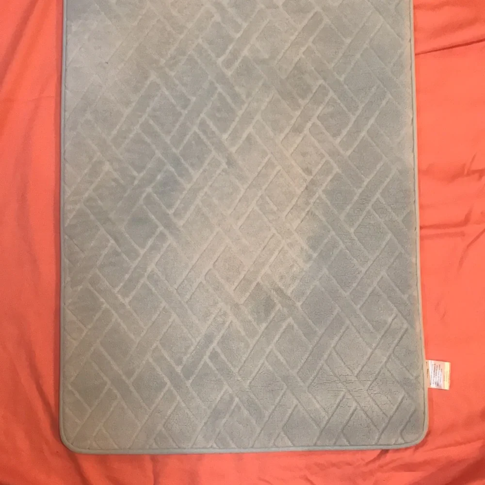 Mohawk Rug Powder Blue Mohawk Memory Foam Bath Rug 22”x 58”