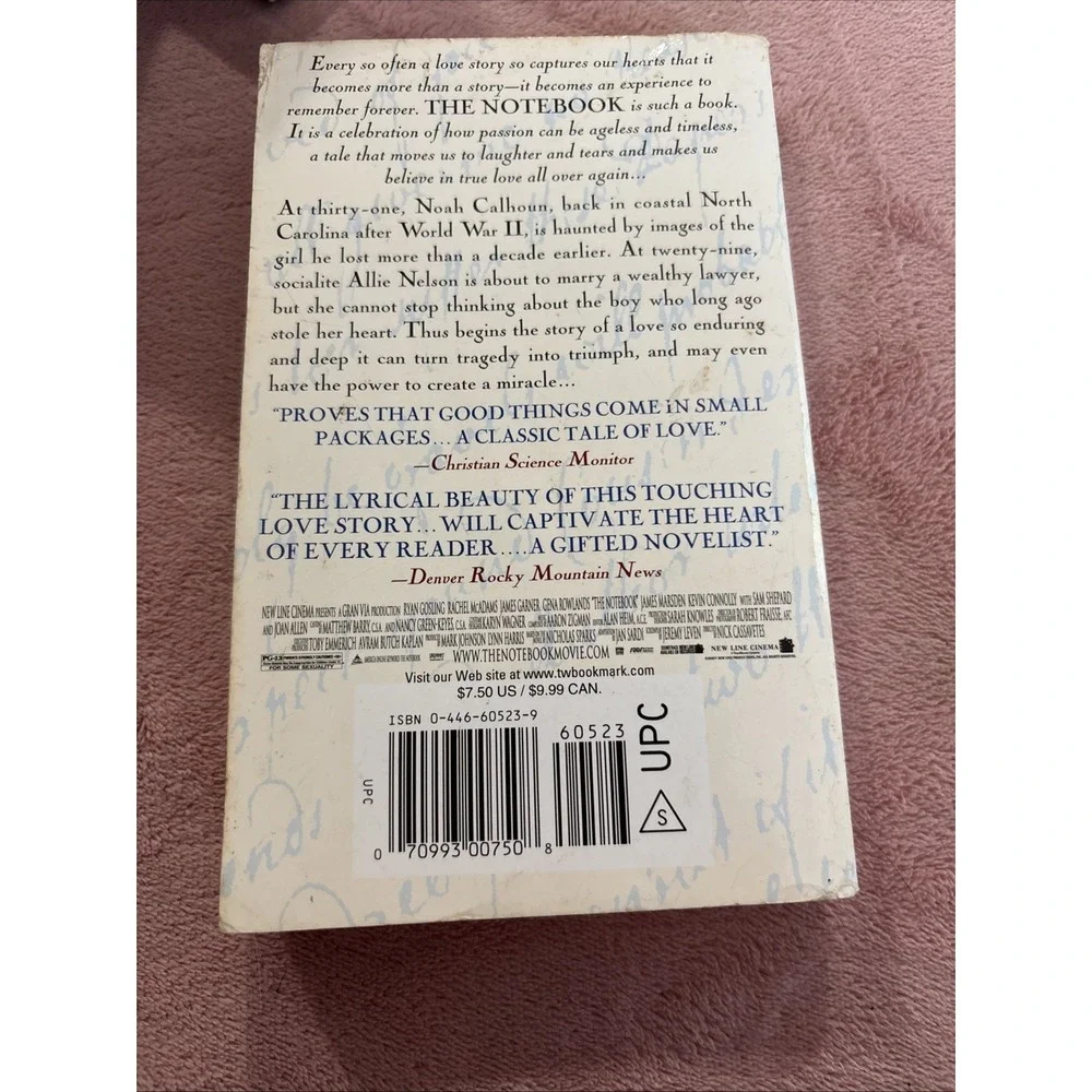 Notebook by Nicholas Sparks (1998, Mass Market)‎
