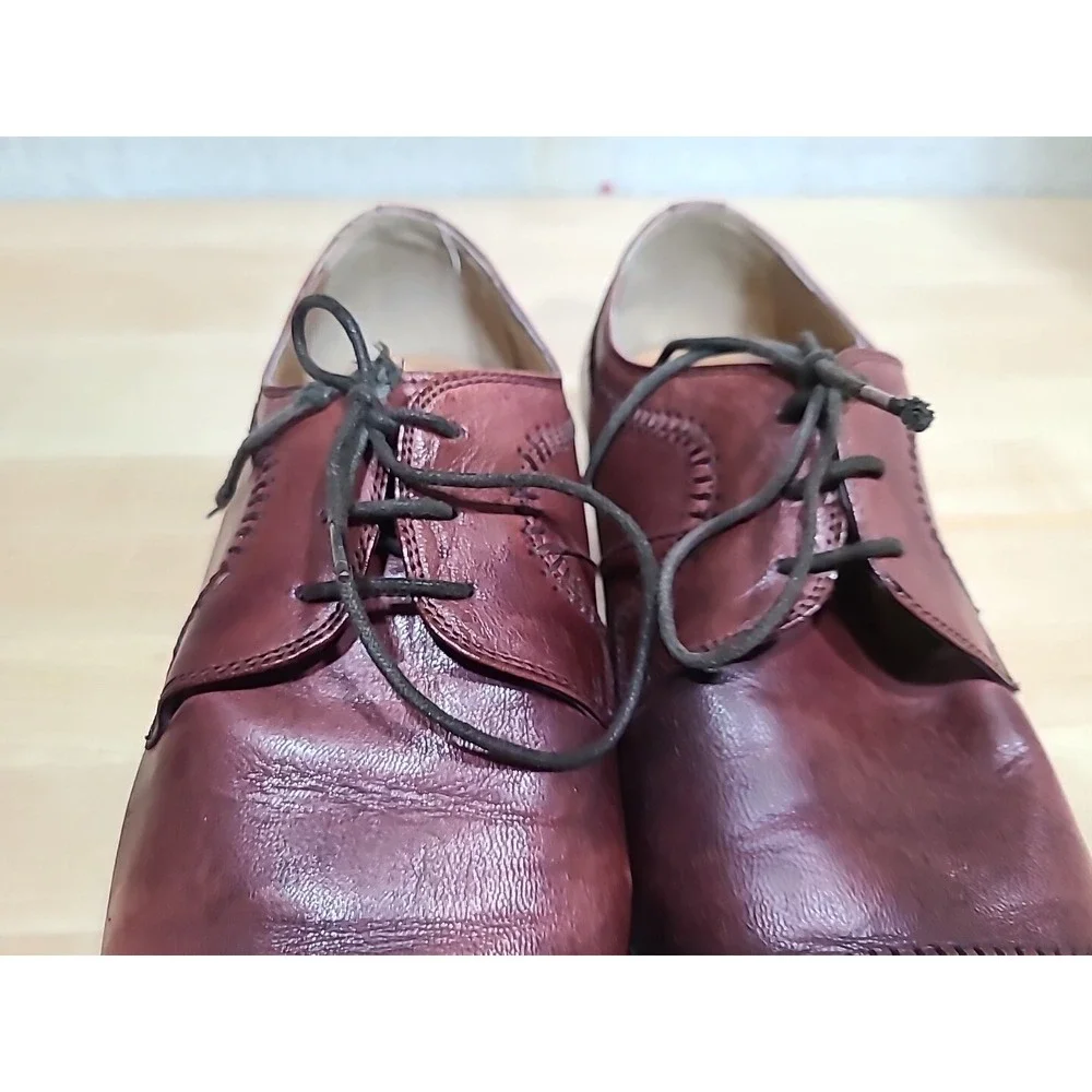 Rosso Brunello Round Toe Dress Shoes Handmade Italy Men's‎ 11.5 (EU 45) Stitched