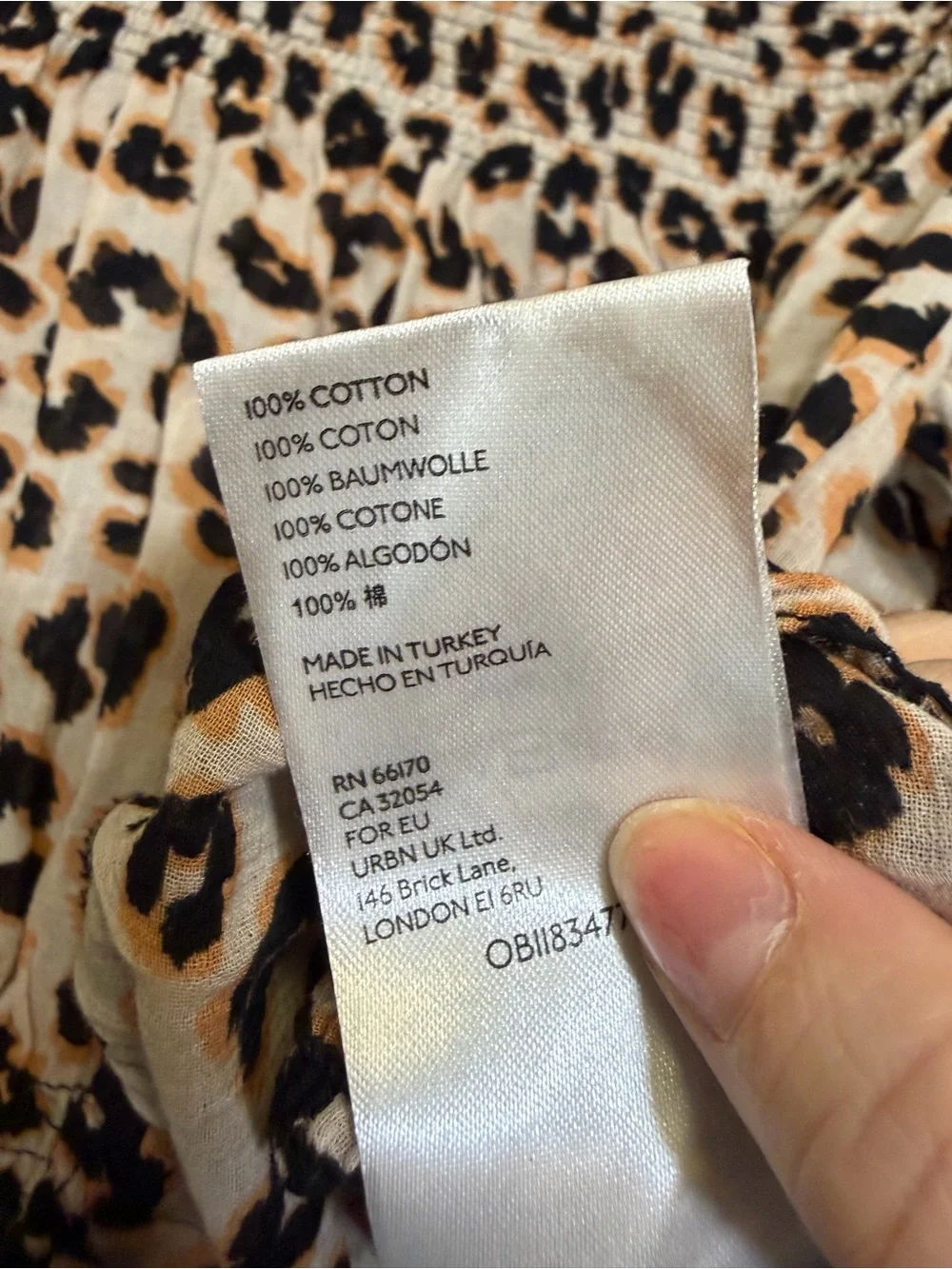 Free People XOXO Smocked Leopard Print Cropped Blouse. Size Small. Retail $78