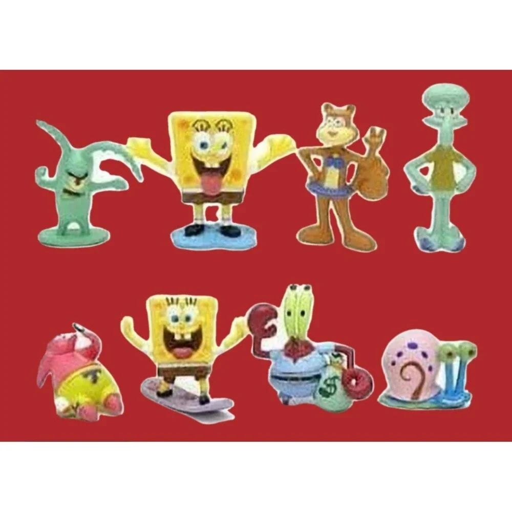 Nickelodeon SpongeBob & Friends Cake Toppers - Yellow, Blue, Brown, Red, Green