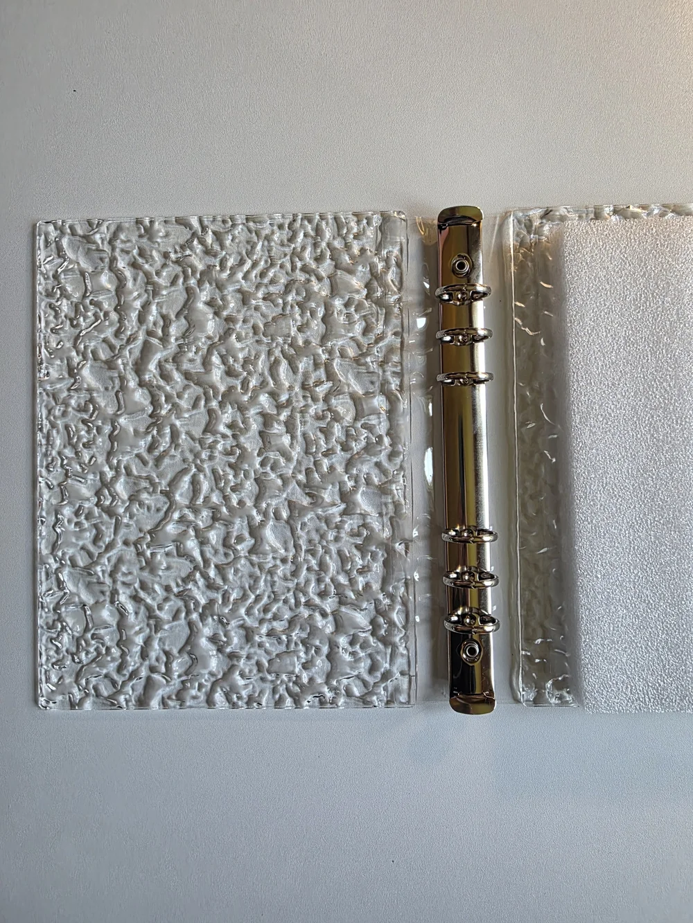 A5 Clear Textured Acrylic 6-Ring Binder - Translucent