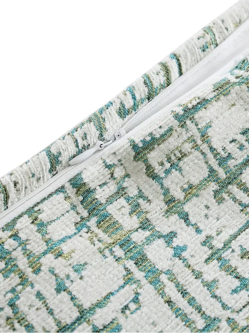 HiEnd Accents Keziah Green Textured Pattern Chenille Jacquard Modern Comforter