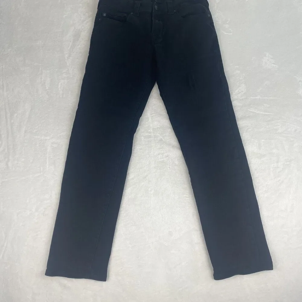 True Religion Geno Jeans Mens Size 32 Black Relaxed Slim Denim Pants Pockets