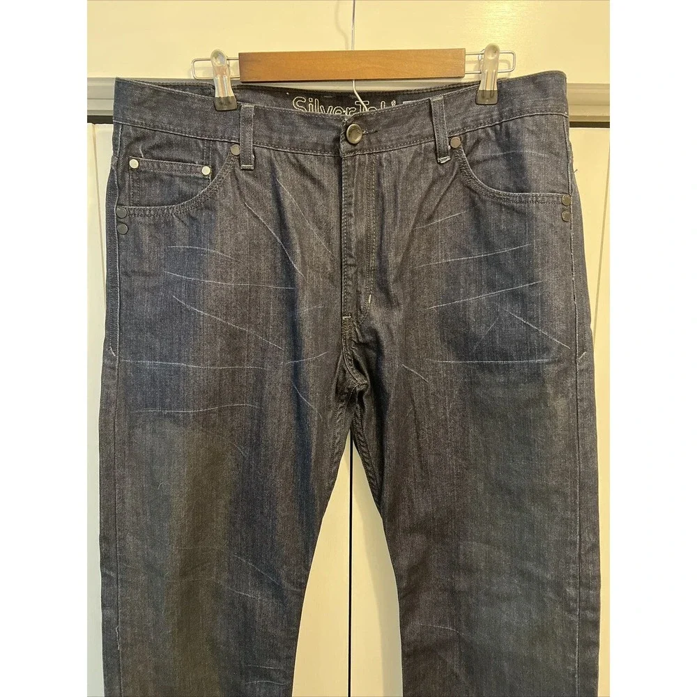 Levi's Silvertab Jeans‎ Mens Tag 38x32 Actual 37x33 DARK Straight Denim Pants