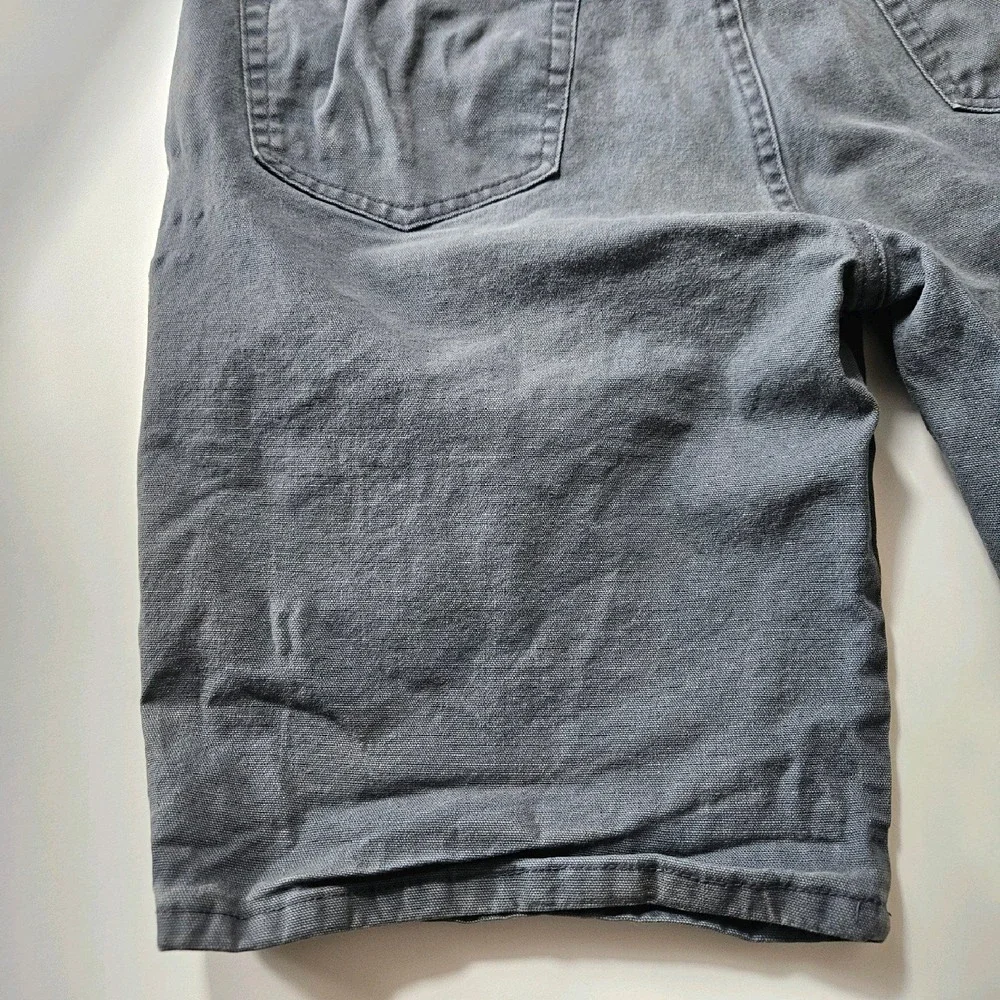 Genuine‎ Dickies Mens 38 Carpenter Shorts Faded Charcoal Stretch Canvas Flawed