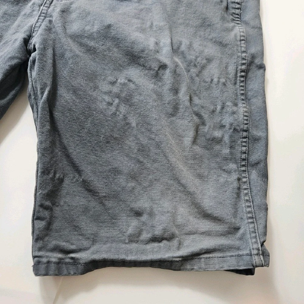 Genuine‎ Dickies Mens 38 Carpenter Shorts Faded Charcoal Stretch Canvas Flawed