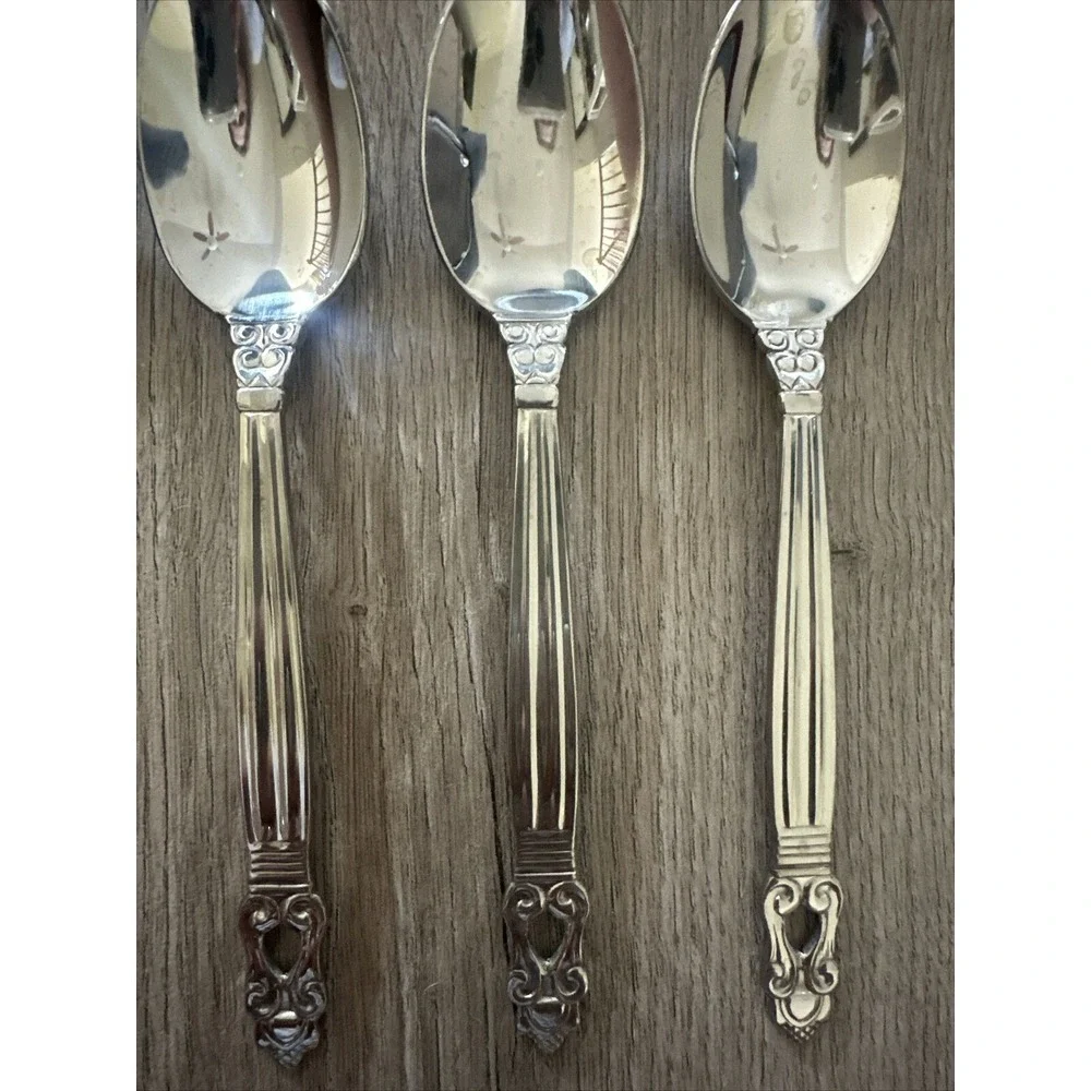 4 Towle‎ Stainless Steel 18/10 KING GUSTAV Teaspoons China