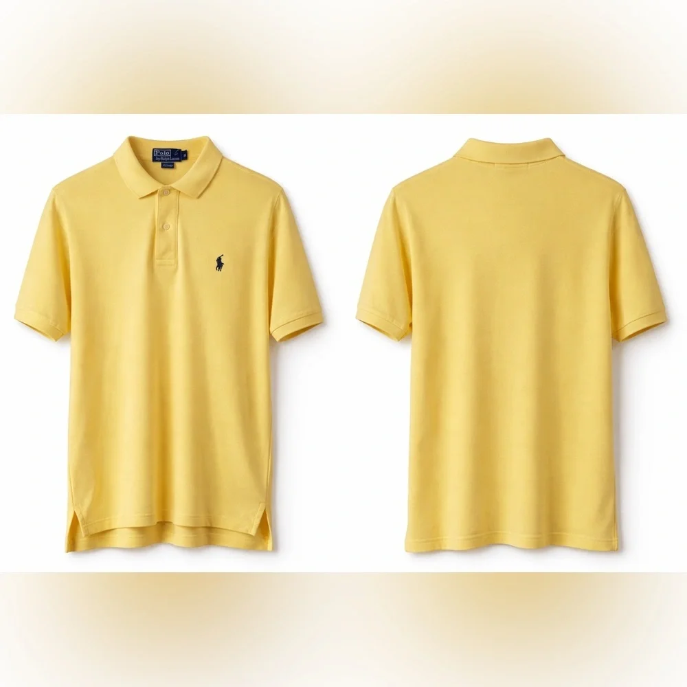 Vintage 90s Polo Ralph Lauren Yellow Polo Shirt - Men's M - Classic Fit