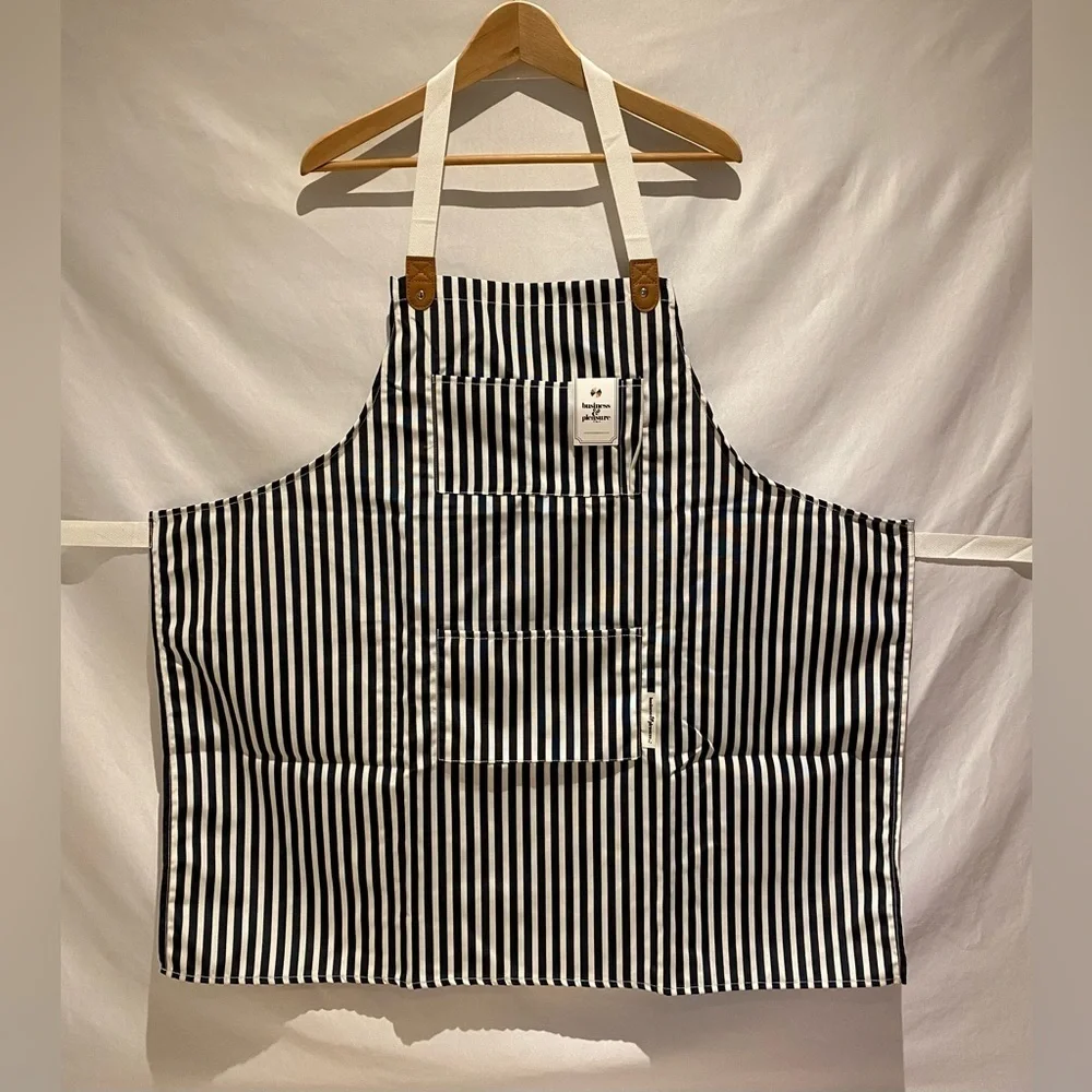 Business & Pleasure Co. Navy and White Stripe Apron, NWT