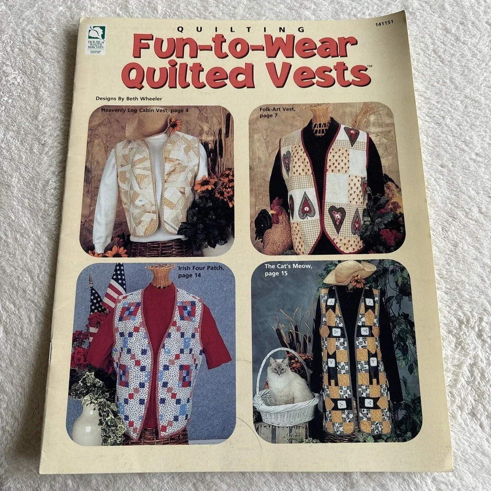 QUILTED VESTS PATTERNS FUN TO WEAR Quilting Sewing Wearable Art 8‎ Projects