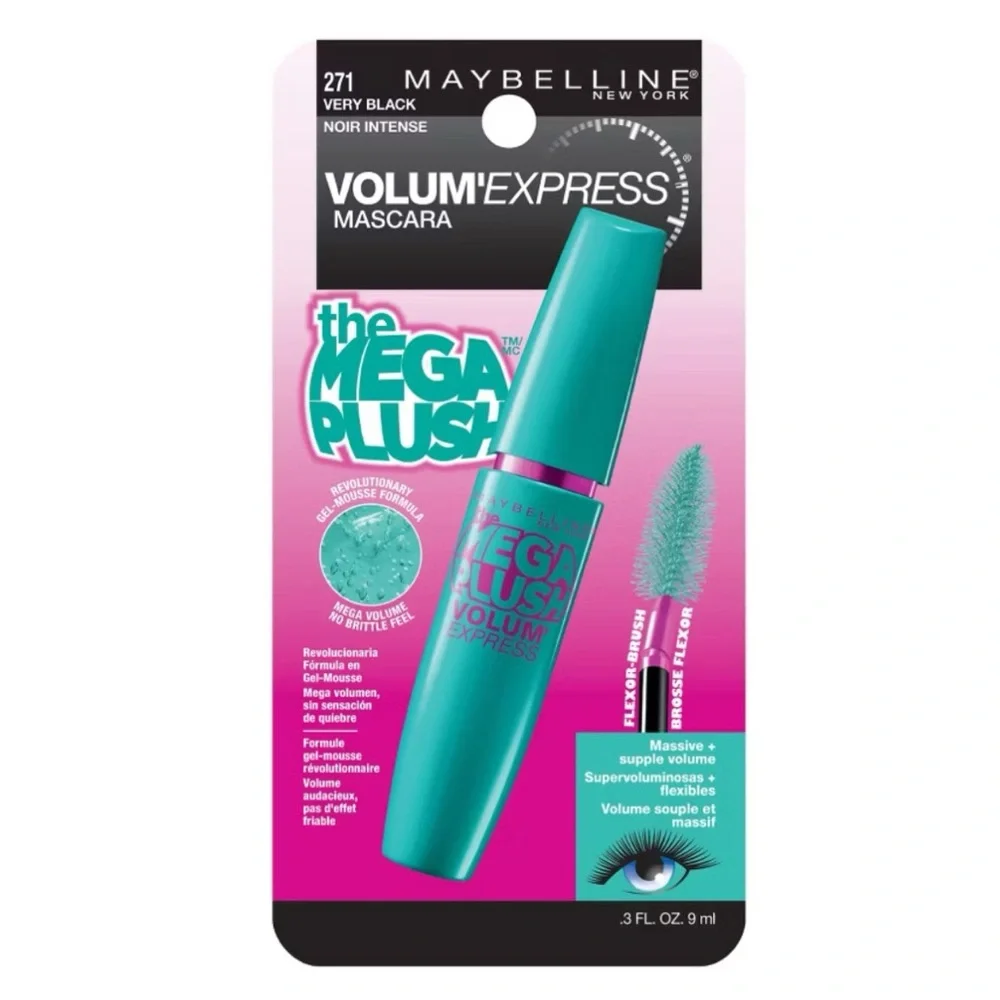 🆕 Maybelline Volum' Express The Mega Plush Mascara 271 Very Black