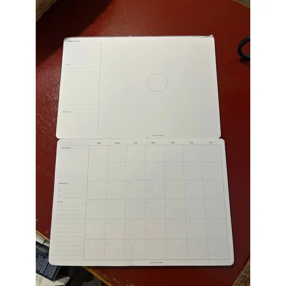 2 Cloth + Paper DeskTop Monthly + Mind Mapping Pads