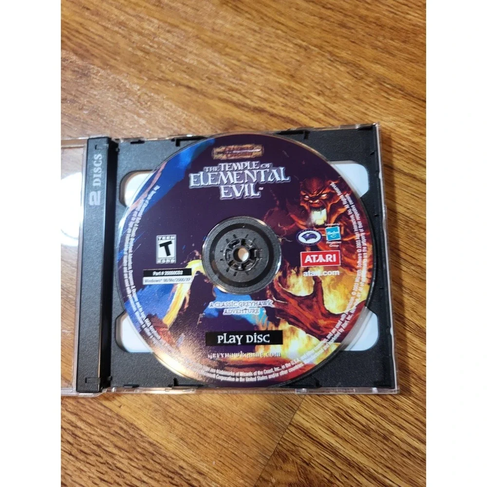 Dungeons & Dragons: The Temple of Elemental Evil (PC, 2003) Discs