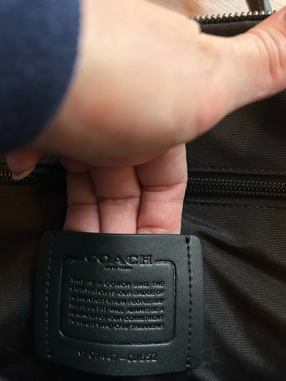 COACH Men Black Liam Compact Brief Bag