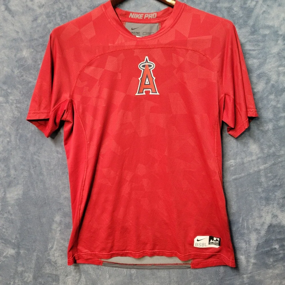 Nike‎ Pro Hypercool Los Angeles Angels MLB Fitted T-Shirt Mens XL Baseball