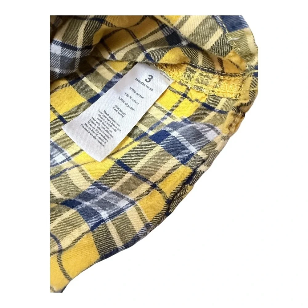 Carter's Cat & Jack Baby Boy 3-6M‎ Clothing Lot 7pc Plaid Shirts Jeans Pants Set