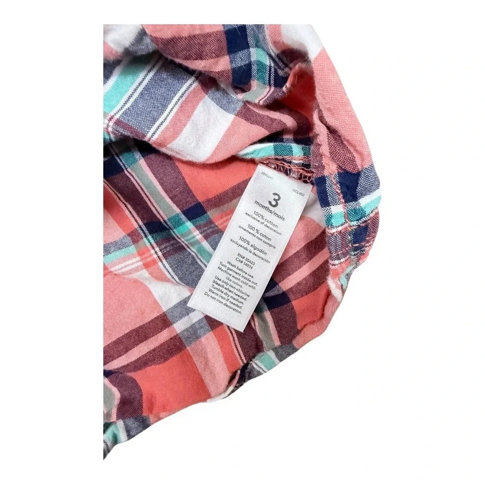 Carter's Cat & Jack Baby Boy 3-6M‎ Clothing Lot 7pc Plaid Shirts Jeans Pants Set