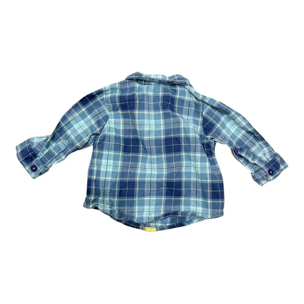 Carter's Cat & Jack Baby Boy 3-6M‎ Clothing Lot 7pc Plaid Shirts Jeans Pants Set