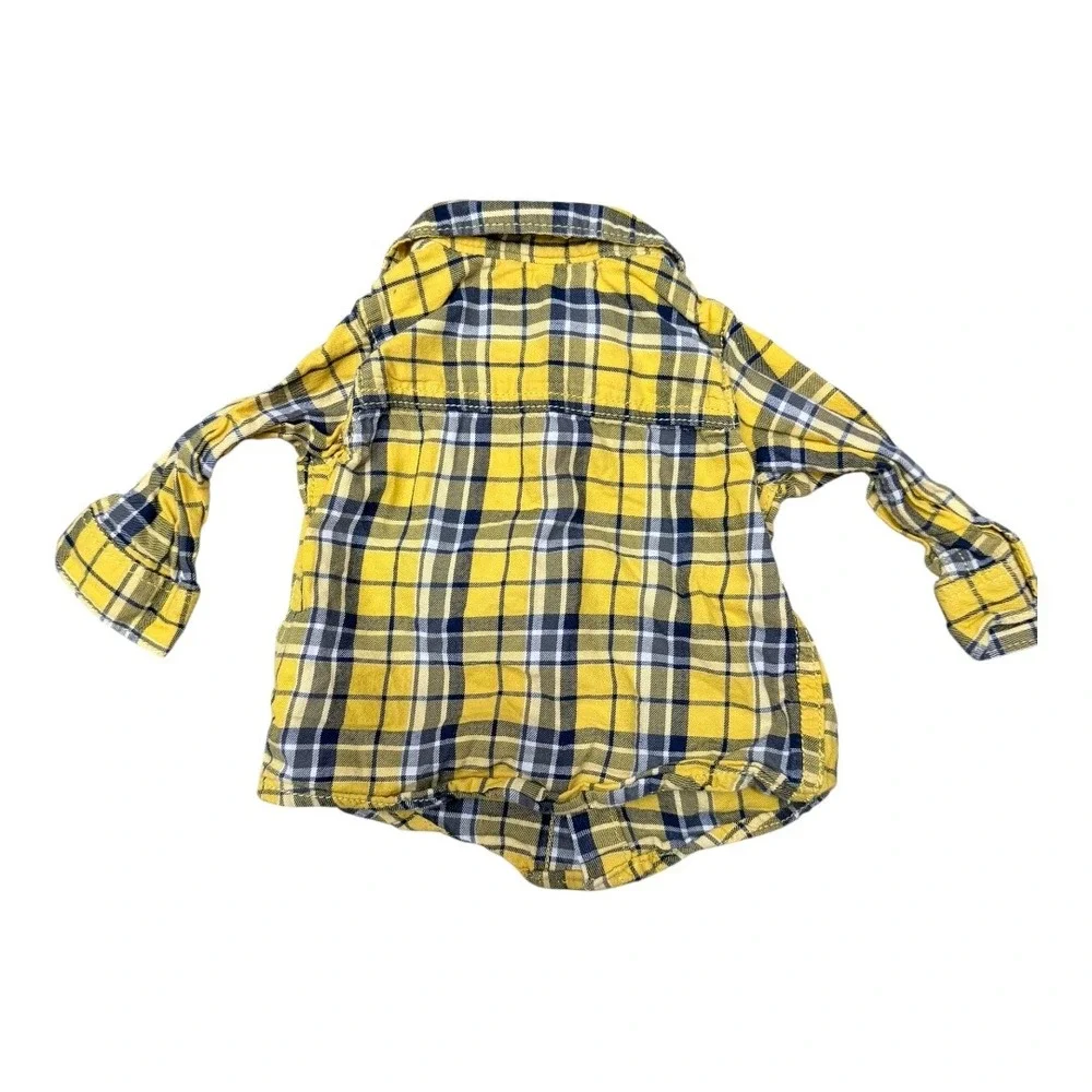 Carter's Cat & Jack Baby Boy 3-6M‎ Clothing Lot 7pc Plaid Shirts Jeans Pants Set