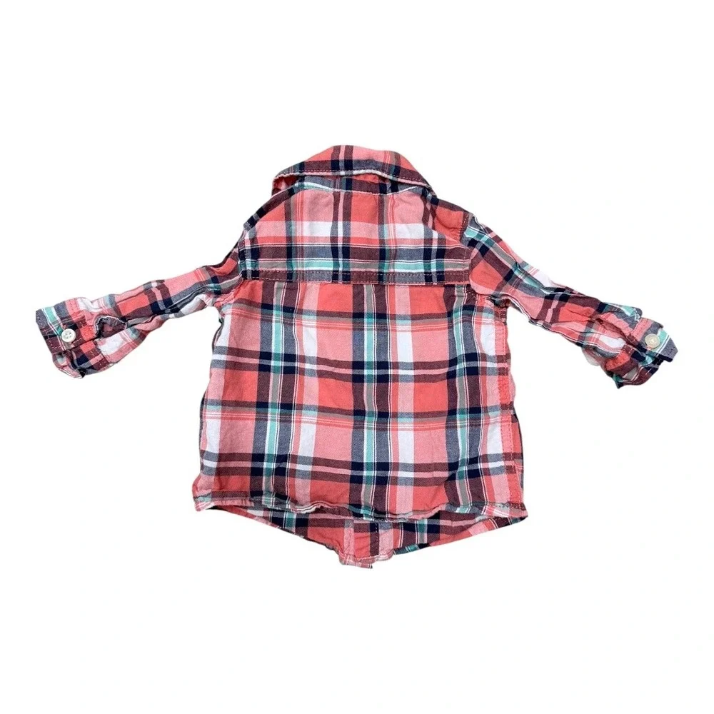 Carter's Cat & Jack Baby Boy 3-6M‎ Clothing Lot 7pc Plaid Shirts Jeans Pants Set