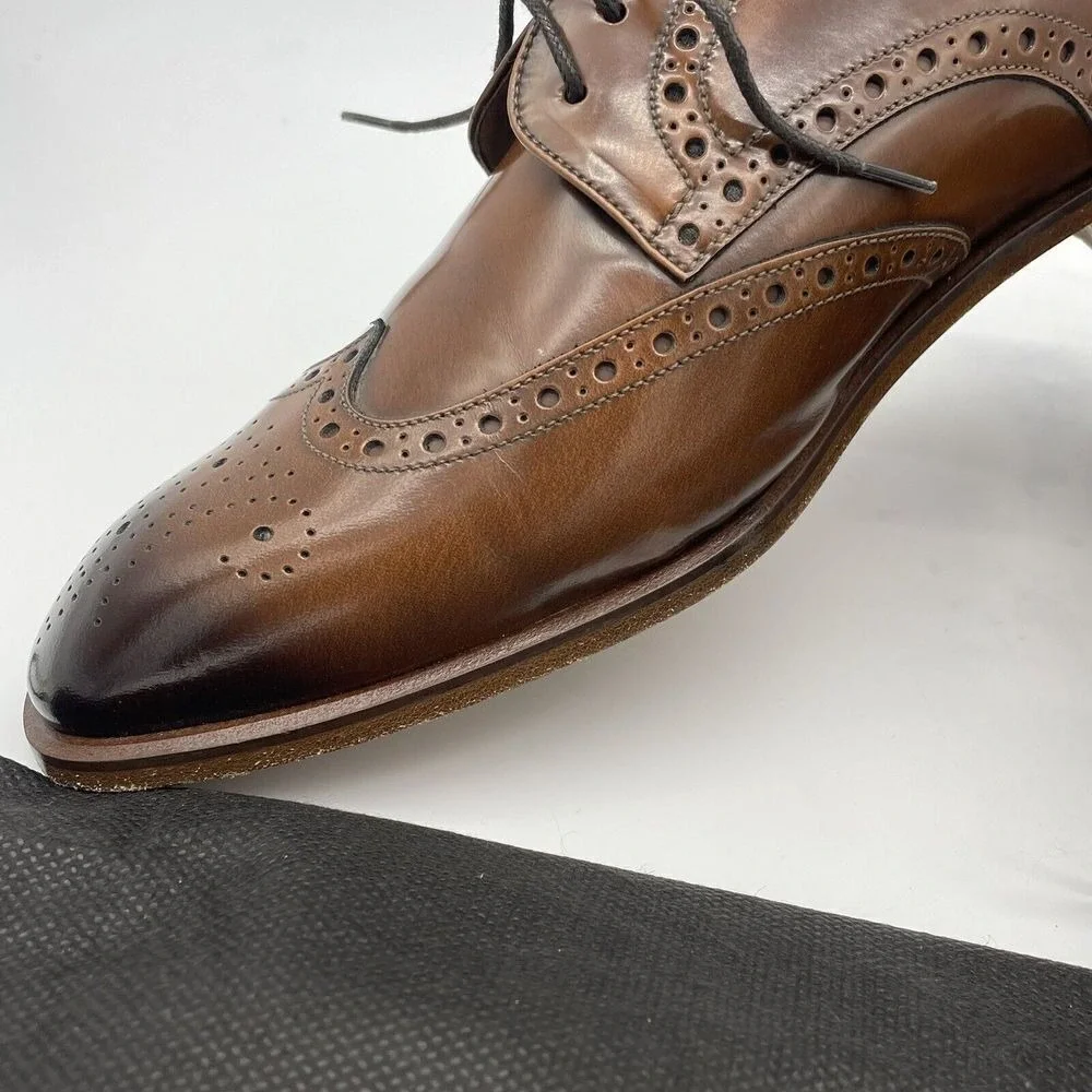 Giovacchini Sammy‎ Wingtip Oxford Derby Men's Size 8.5 Dress Shoes