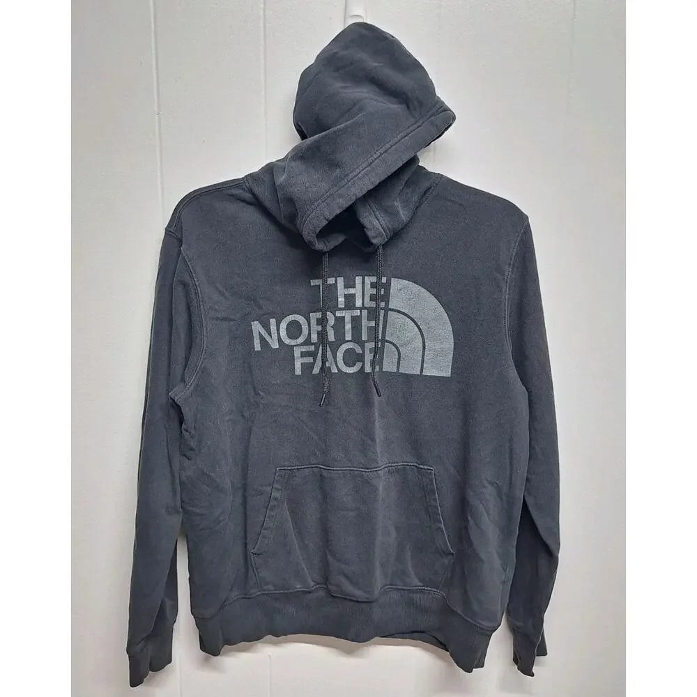 The North Face Men's M Hoodie Pullover Sweatshirt Gray Logo Casual‎