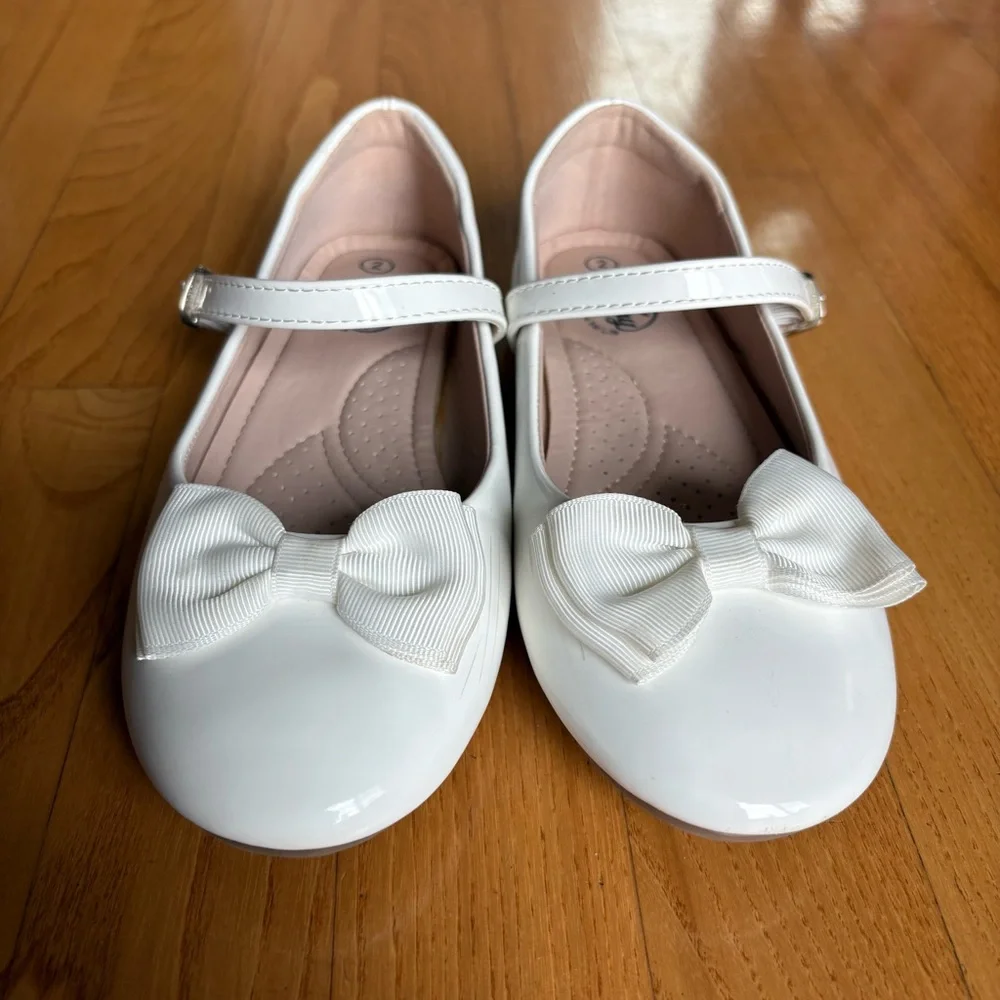 Trary White Dress Shoes Mary Jane Patent Easter First Communion Youth Girls Sz 2