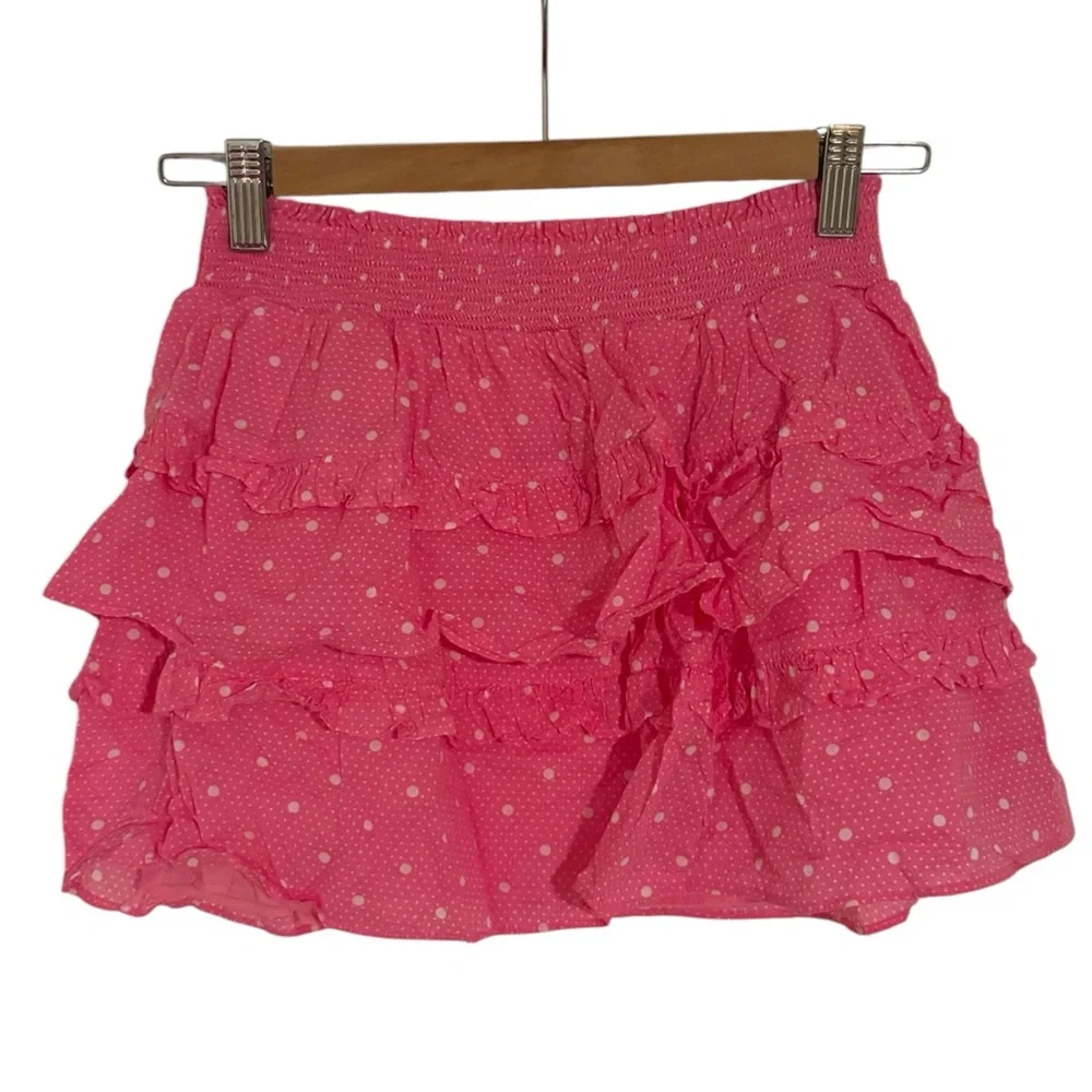 LoveShackFancy PolkaDot Ruffle Skirt