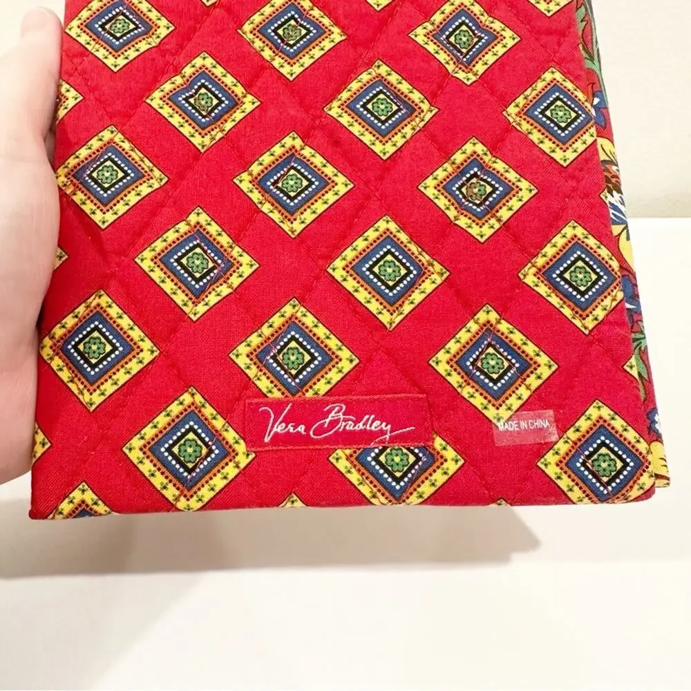 Vera Bradley Vintage Floral Garden Striped Fabric Double Photo Frame 4x6