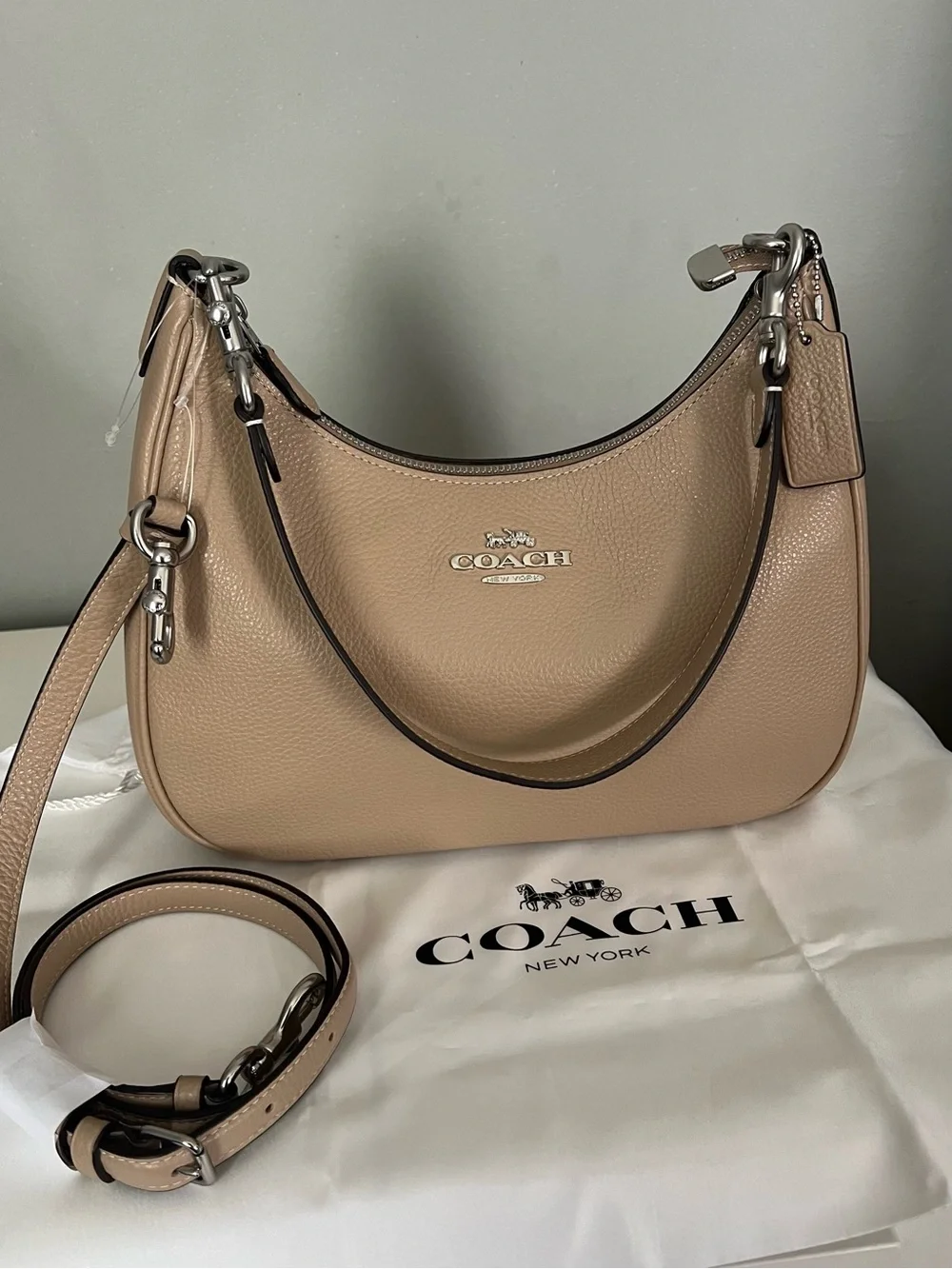 Coach pebbled leather