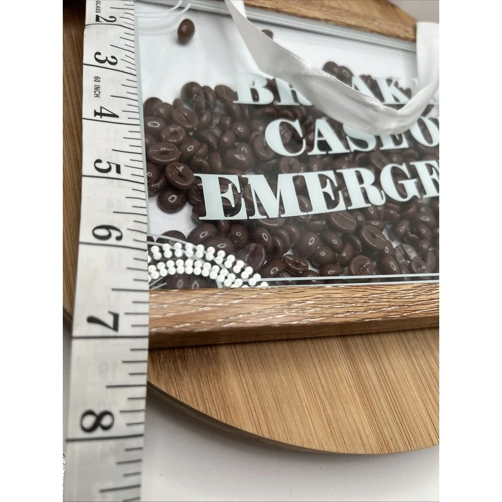 Coffee Beans Picture Framed Wall Art Box Break In Case of Emergency Cafe Shop 3D