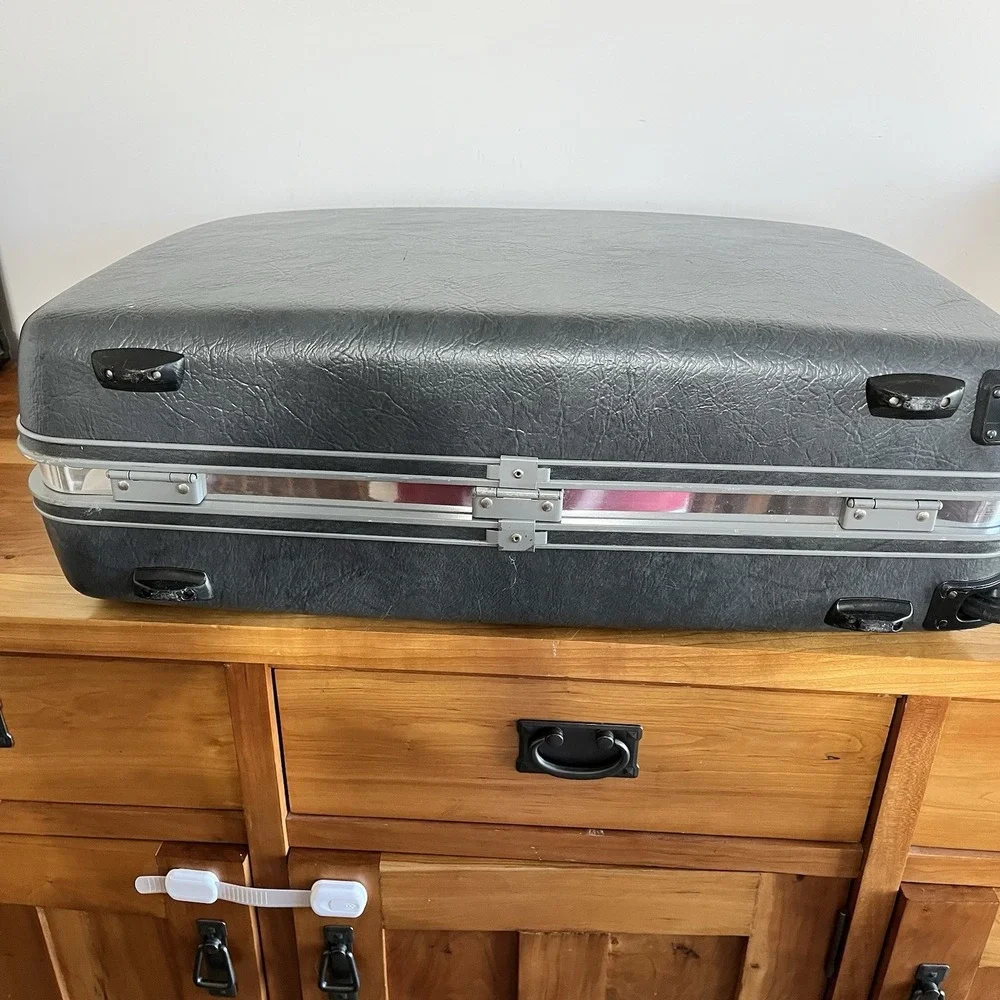 Vintage Samsonite Profile II‎ Gray Hard Case Suitcase Luggage 24 x 18 x 8.5