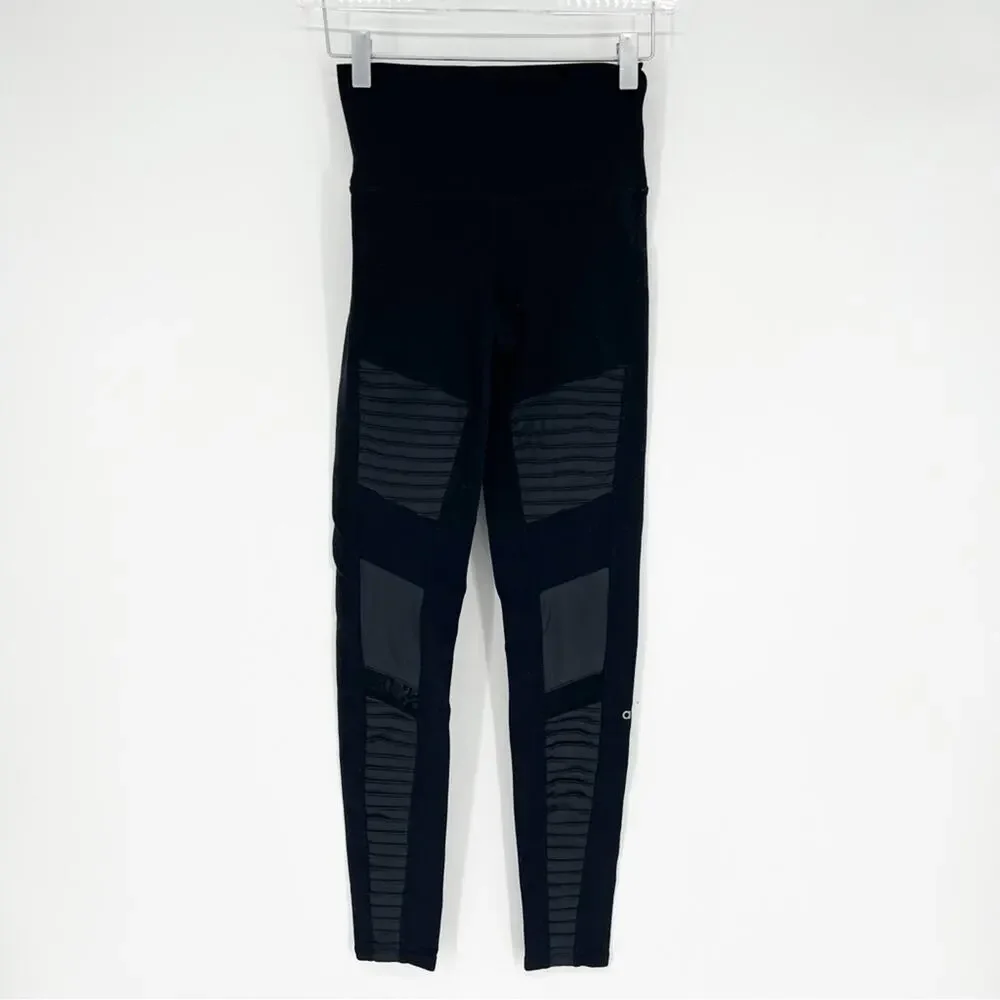 ALO Yoga Moto High Waist Leggings XS Black‎