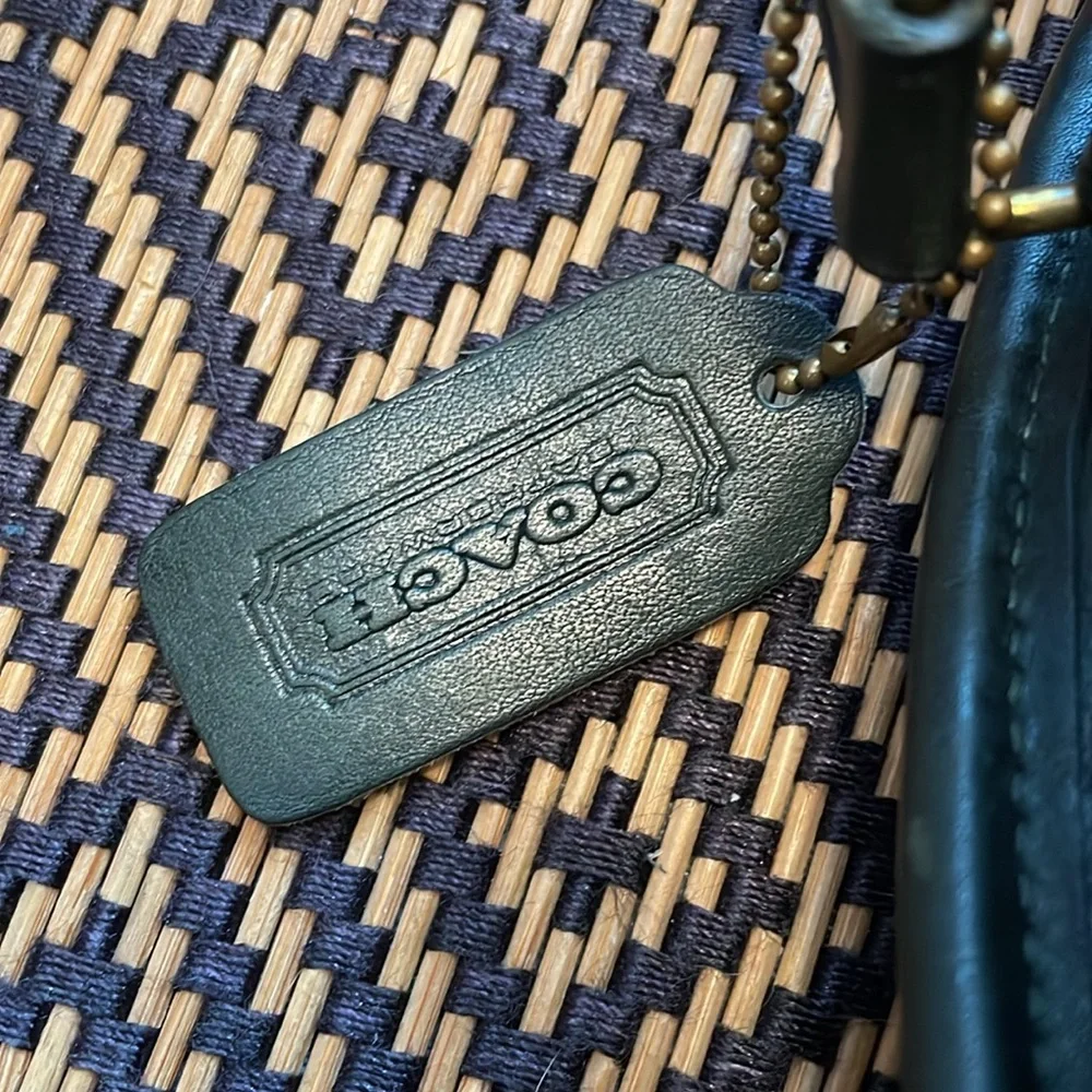 Vintage Coach Oliver bag 9902 FOREST GREEN with brass