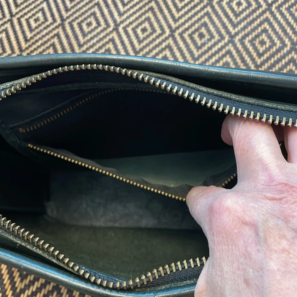 Vintage Coach Oliver bag 9902 FOREST GREEN with brass
