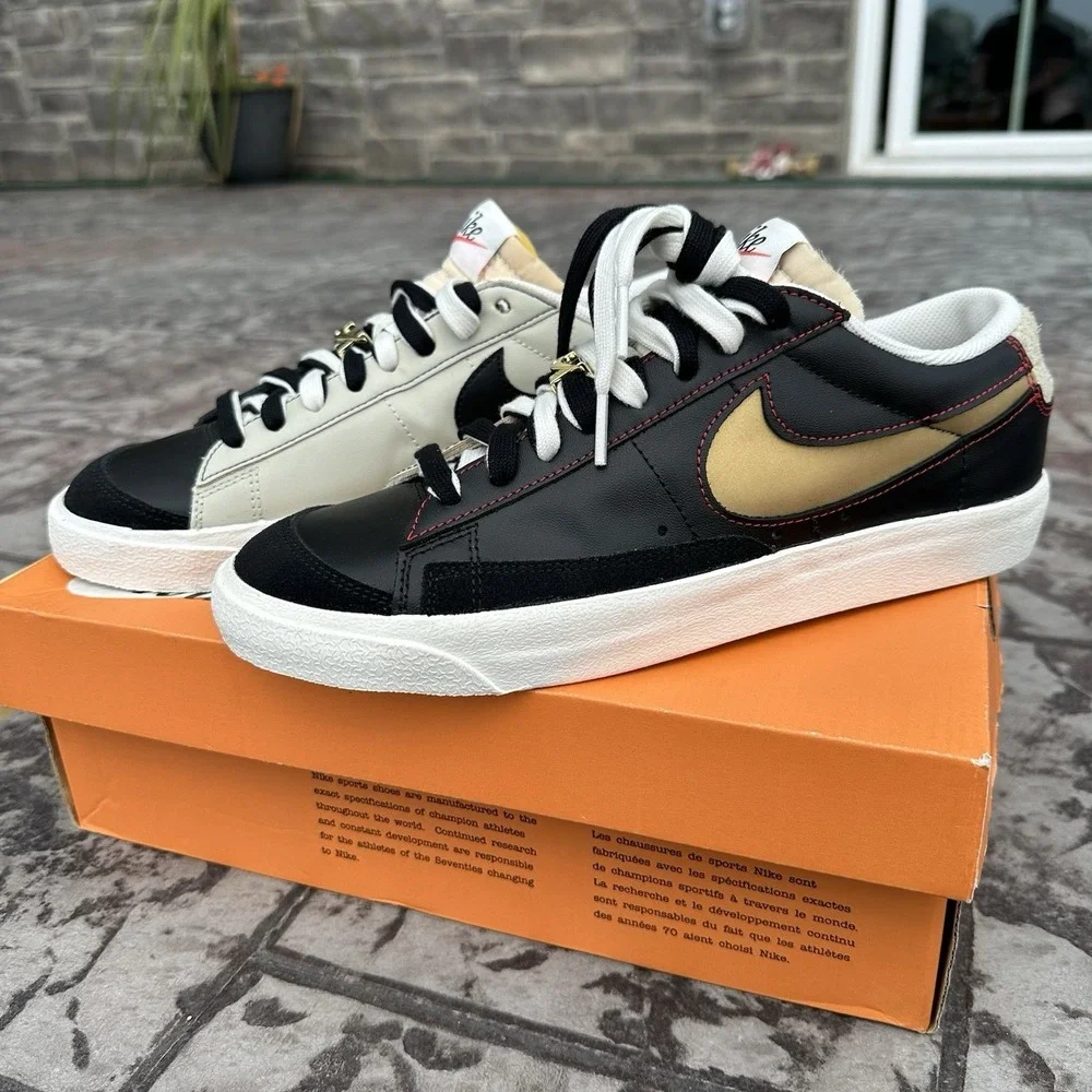 Nike Men's Size 8 Blazer Low '77‎ PRM Shoes Removable Swoosh DH4370 001