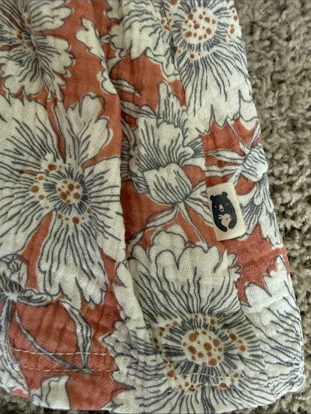 Baby Floral Diaper Cover Set - Coral Floral