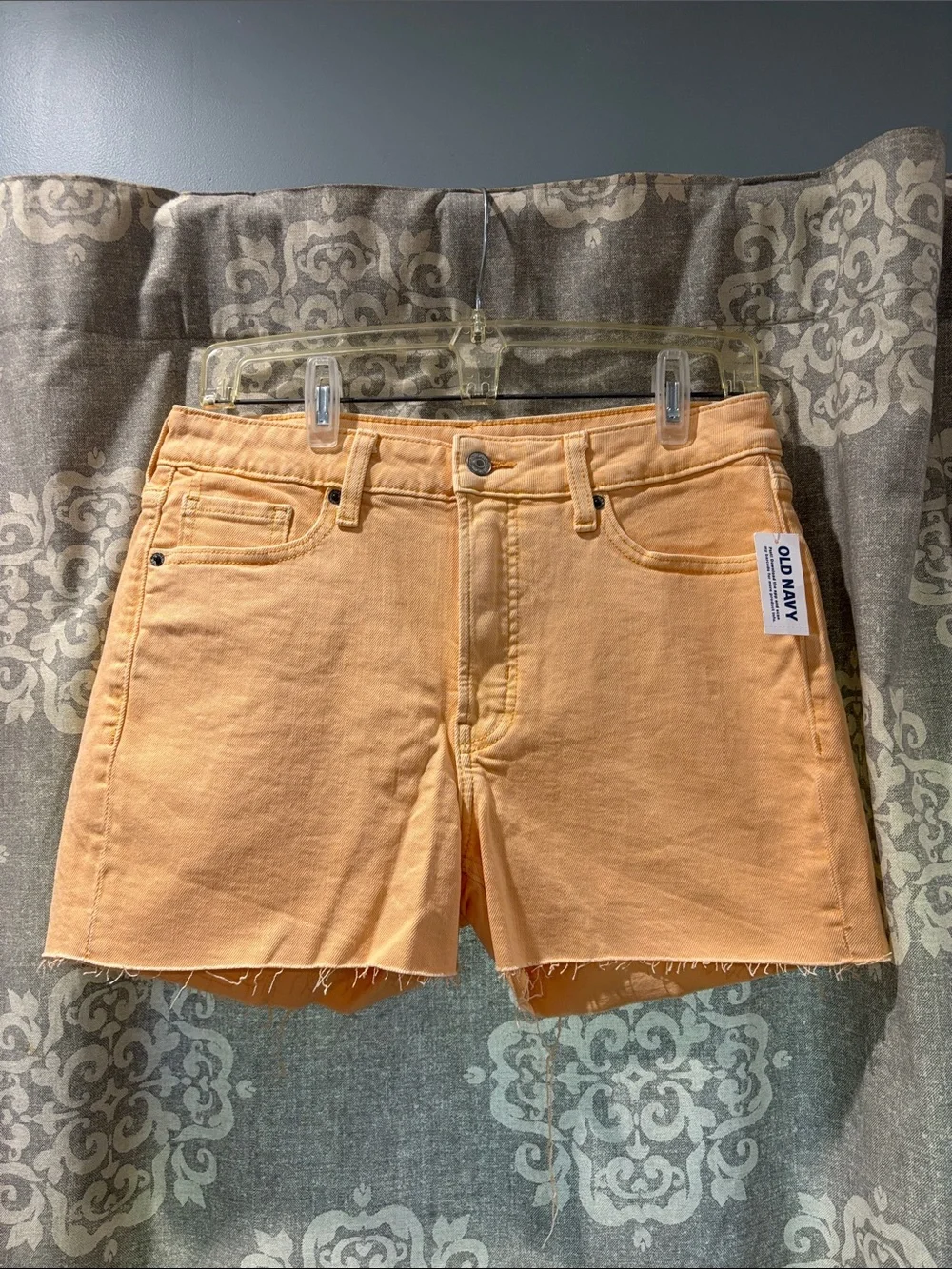 Old Navy Peach-Orange Denim Shorts